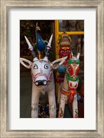 Colorful local handicrafts, Pushkar, Rajasthan, India. Fine Art Print