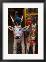 Colorful local handicrafts, Pushkar, Rajasthan, India. Fine Art Print