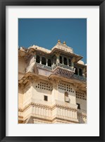 Decorated balconies, City Palace, Udaipur, Rajasthan, India. Fine Art Print