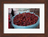 Dried chilies, Jojawar, Rajasthan, India. Fine Art Print