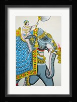 Elephant mural, Mahendra Prakash hotel, Udaipur, Rajasthan, India. Fine Art Print