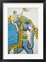 Elephant mural, Mahendra Prakash hotel, Udaipur, Rajasthan, India. Fine Art Print