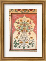 Fresco, Amber Fort, Jaipur, Rajasthan, India. Fine Art Print
