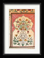 Fresco, Amber Fort, Jaipur, Rajasthan, India. Fine Art Print