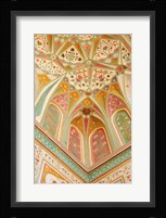 Frescoes, Ganesh Pol, Amber Fort, Jaipur, Rajasthan, India. Fine Art Print
