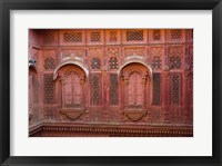 Intricately carved walls of Mehrangarh Fort, Jodhpur, Rajasthan, India Fine Art Print