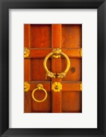 Ornate door at the City Palace, Udaipur, Rajasthan, India Fine Art Print