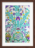 Decorated Tile Painting at City Palace, Udaipur, Rajasthan, India Fine Art Print