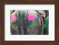 Elephant Decorated with Colorful Painting at Elephant Festival, Jaipur, Rajasthan, India Fine Art Print