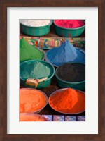 Selling Holy Color Powder at the Market, Puri, Orissa, India Fine Art Print