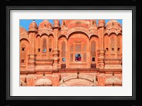 Tourist by Window of Hawa Mahal, Palace of Winds, Jaipur, Rajasthan, India Fine Art Print