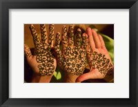 Woman's Palm Decorated in Henna, Jaipur, Rajasthan, India Fine Art Print