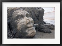 Famous Face of Shiva on the Rock on Vagator Beach, Goa, India Fine Art Print