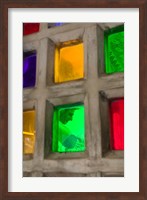 Stained Glass of the City Palace, Rajasthan, India Fine Art Print