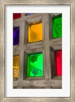Stained Glass of the City Palace, Rajasthan, India Fine Art Print