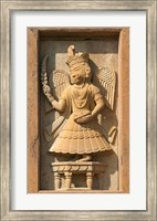 Stone carving in Hotel Prithvi Vilas Palace, Jhalawar, Rajasthan, India Fine Art Print