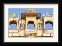 Architectual detail on City Palace, Udaipur, Rajasthan, India Fine Art Print
