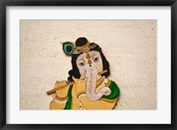 Mural depicting Ganesha, a Hindu deity, inside City Palace, Udaipur, Rajasthan, India Fine Art Print