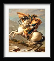 Napoleon Crossing the Alps at the St Bernard Pass Framed Print