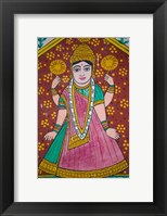 Wall Mural in the City Palace, Rajasthan, India Fine Art Print