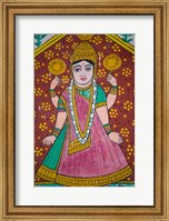 Wall Mural in the City Palace, Rajasthan, India Fine Art Print