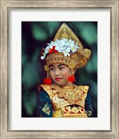 Young Balinese Dancer in Traditional Costume, Bali, Indonesia Fine Art Print