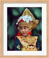 Young Balinese Dancer in Traditional Costume, Bali, Indonesia Fine Art Print