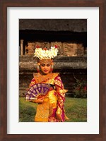 Bride in Traditional Dress in Ulur Danu Temple, Lake Bratan, Bali, Indonesia Fine Art Print