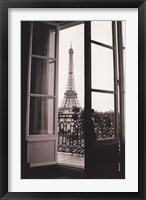Eiffel Tower through French Doors Fine Art Print