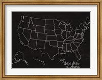 USA Map (chalk) Fine Art Print