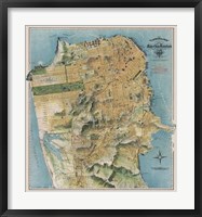 Map of San Francisco, California, 1912 Fine Art Print