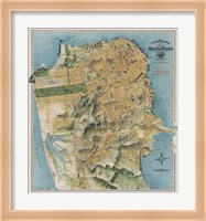 Map of San Francisco, California, 1912 Fine Art Print