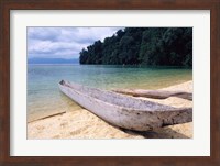 Beached Canoe on Lake Poso, Sulawesi, Indonesia Fine Art Print