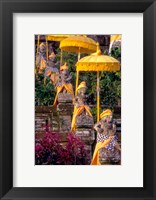 Statues at Mother Temple Adorned in Yellow, Indonesia Fine Art Print