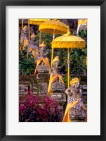 Statues at Mother Temple Adorned in Yellow, Indonesia Fine Art Print