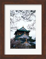 Osaka Castle and Cherry Blossom Trees, Osaka, Japan Fine Art Print