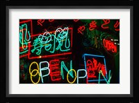 Neon Signs For Sale in Dotombori District Market, Osaka, Japan Fine Art Print