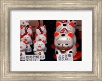 Display of Lucky Cats, Japanese Cultural Icon for Good Fortune, Akasaka, Tokyo, Japan Fine Art Print