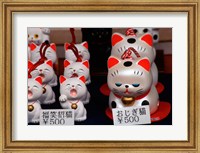 Display of Lucky Cats, Japanese Cultural Icon for Good Fortune, Akasaka, Tokyo, Japan Fine Art Print