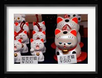 Display of Lucky Cats, Japanese Cultural Icon for Good Fortune, Akasaka, Tokyo, Japan Fine Art Print