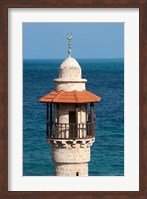 Israel, Jaffa, Al-Bahr Mosque minaret Fine Art Print