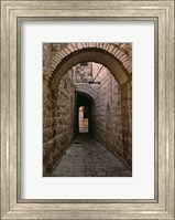Arch of Jerusalem Stone and Narrow Lane, Israel Fine Art Print