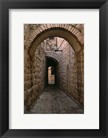Arch of Jerusalem Stone and Narrow Lane, Israel Fine Art Print
