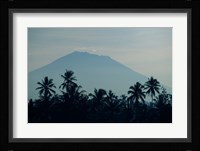 Bali, Volcano Gunung Agung, palm trees Fine Art Print