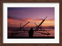 Indonesia, Perahu, Doubleoutrigger fishing canoe Fine Art Print