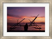 Indonesia, Perahu, Doubleoutrigger fishing canoe Fine Art Print