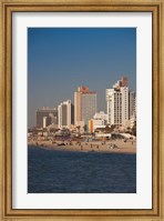 Israel, Tel Aviv, beachfront hotels, late afternoon Fine Art Print