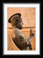 Israel, Galilee, Tiberias, St Peters Parish, Statue Fine Art Print