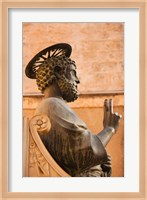 Israel, Galilee, Tiberias, St Peters Parish, Statue Fine Art Print