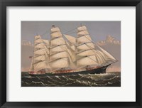 Clipper Ship "Three Brothers", ca. 1875 Framed Print